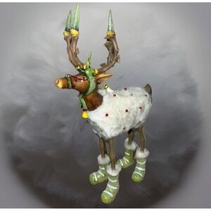 Patience Brewster BLITZEN Krinkles Dash Away Collection Reindeer 7" Dept 56 Xmas
